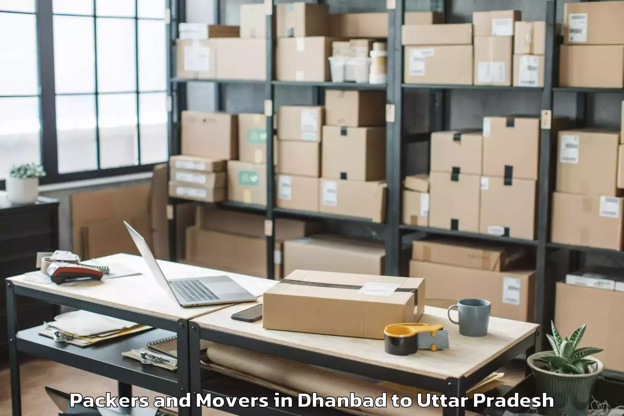 Book Dhanbad to Talbehat Packers And Movers